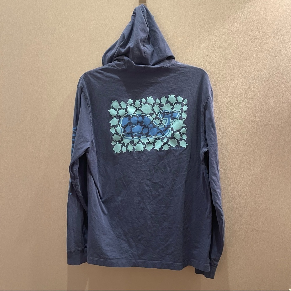 Vineyard Vines Men's Long Sleeve T-Shirt Size S #A497 Blue Turtle print